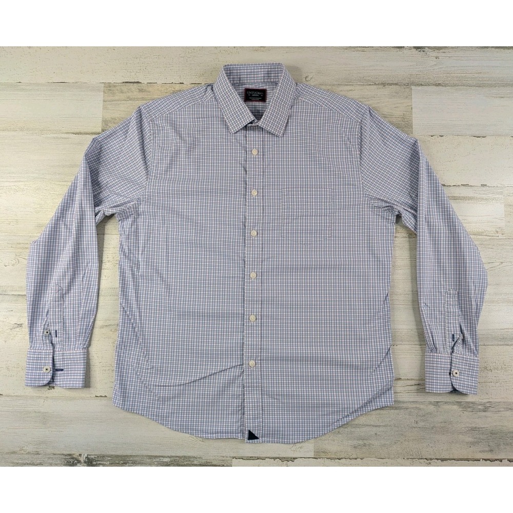 UNTUCKit Mens Dalton Performance Check Button Up Shirt Plaid Medium 31101